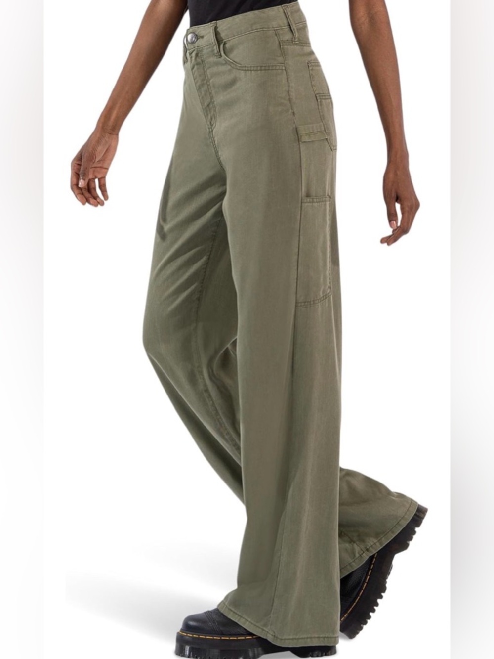 NWT Kut From The Kloth Women’s Sienna Wide Leg Cargo Pants Lightweight Sz 16
